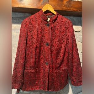 Coldwater Creek three button blazer jacket, size 18W